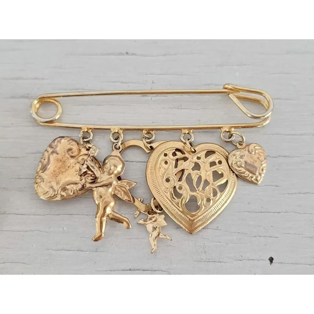 Vintage Gold-tone Brooch Lot